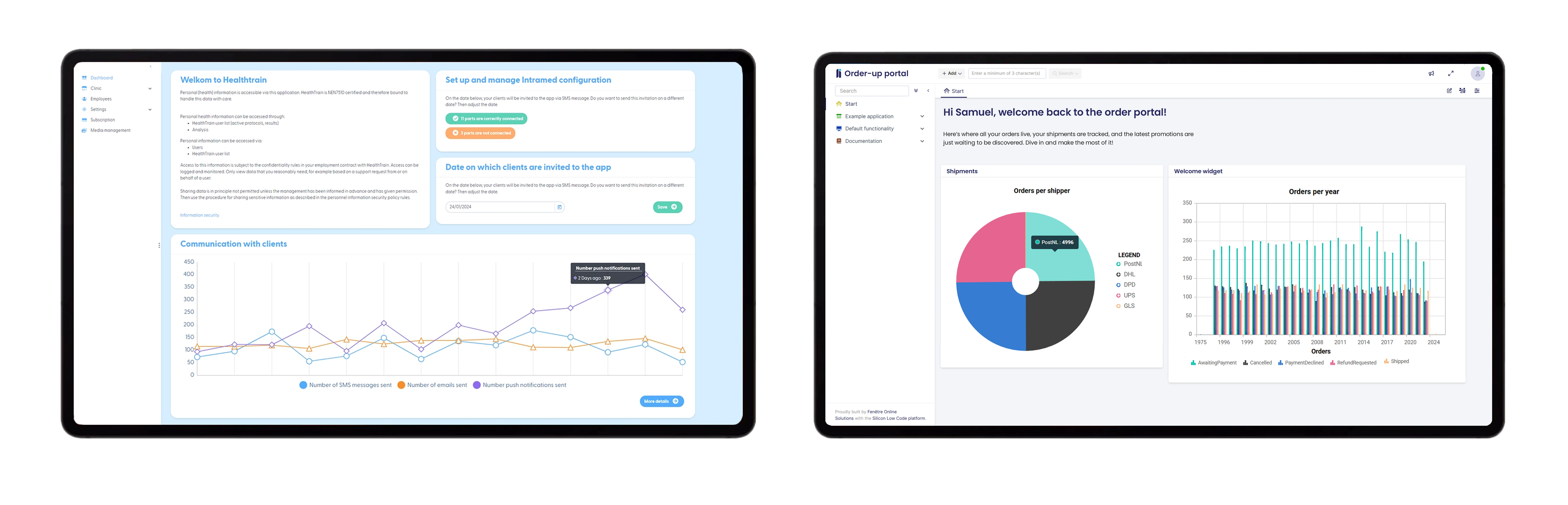 Custom portal development