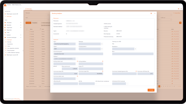 Financiele Applicatie Boekingen